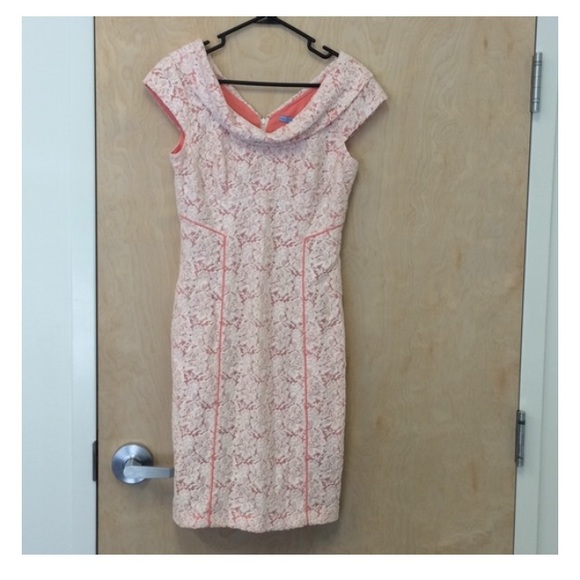 Antonio Melani Cream lace and Peach dress size 4 - Picture 14 of 15